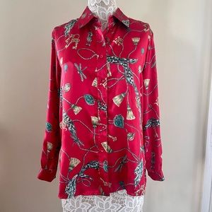 Vintage satin blouse size M-L Da-Rue